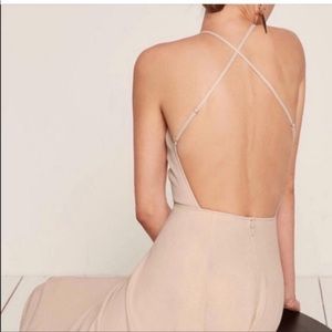 Reformation Myrtle dress in champagne. BNWT